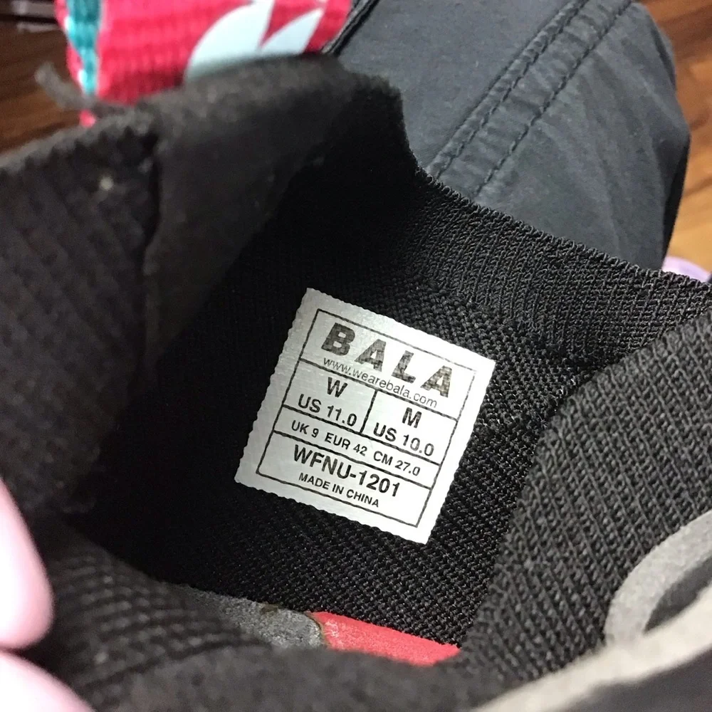 Bala Twelves Nocturnal Nurses Unisex Sneaker Shoes Black Women’s 11